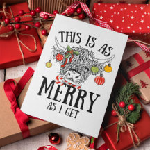 Funny Christmas Highland Koe