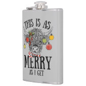 Funny Christmas Highland Koe Heupfles (Links)