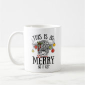 Funny Christmas Highland Koe Koffiemok (Links)