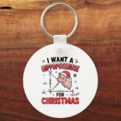 Funny Christmas Hiptamus Math Teacher Gift Ugly Sw Sleutelhanger (Voorkant)