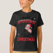Funny Christmas Hiptamus Math Teacher Gift Ugly Sw T-shirt (Voorkant)