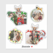 Funny Christmas Holiday Family Photo 3D Stickers (Vel)