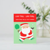 Funny Christmas Holiday Postcard Feestdagenkaart (Staand voorkant)