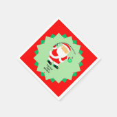 Funny Christmas Holiday Santa Fishing Servet (Hoek)