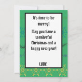 Funny christmas holidays bedankkaart (Achterkant)