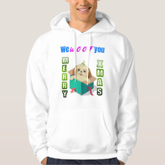 Funny Christmas hondenliefhebber groet Hoodie