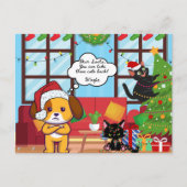 Funny Christmas Humor Bah Hum Dog Feestdagenkaart (Voorkant)