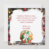 Funny Christmas Humor | Coffee and Cookies Kaart (Achterkant)