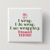 Funny Christmas Humor | Grammaticale woordspeling Vierkante Button 5,1 Cm (Voorkant)