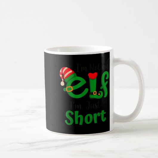 Funny Christmas I'm Not An Elf I'm Just Short Xmas Koffiemok (Rechts)