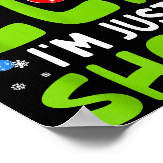 Funny Christmas Im Not An Elf Just Short Xmas Men  Poster (Hoek)