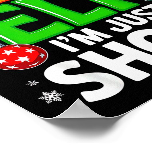 Funny Christmas Im Not An Elf Just Short Xmas Men  Poster (Hoek)