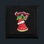 Funny Christmas in juli Shirt Zomer Watermelon Sa Cadeaudoosje<br><div class="desc">Grappige kerst in juli Shirt Zomer Watermeloen Santa Hat</div>