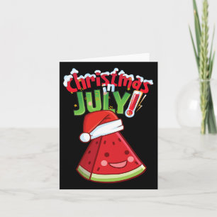 Funny Christmas in juli Shirt Zomer Watermelon Sa Kaart