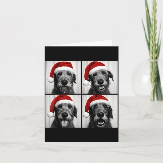Funny Christmas Irish Wolfhound Santa Dog Lover Ph Kaart (Voorkant)
