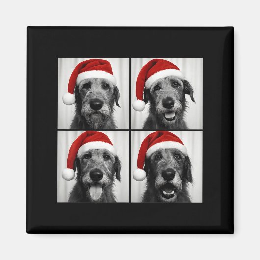 Funny Christmas Irish Wolfhound Santa Dog Lover Ph Magneet (Voorkant)