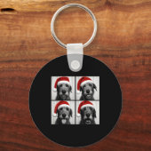 Funny Christmas Irish Wolfhound Santa Dog Lover Ph Sleutelhanger (Voorkant)