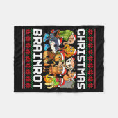 Funny Christmas Italian Brain Rot For Men Women Bo Fleece Deken (Voorkant (Horizontaal))