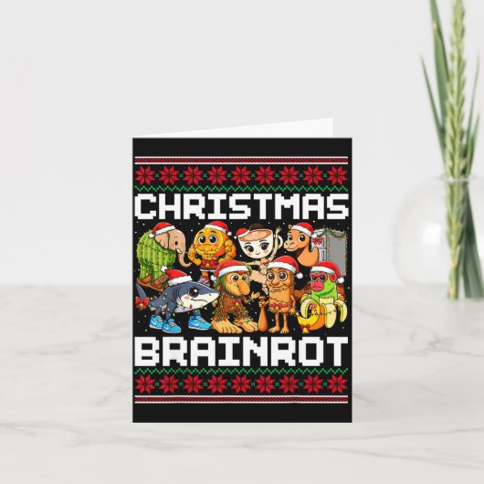 Funny Christmas Italian Brain Rot For Men Women Bo Kaart (Voorkant)