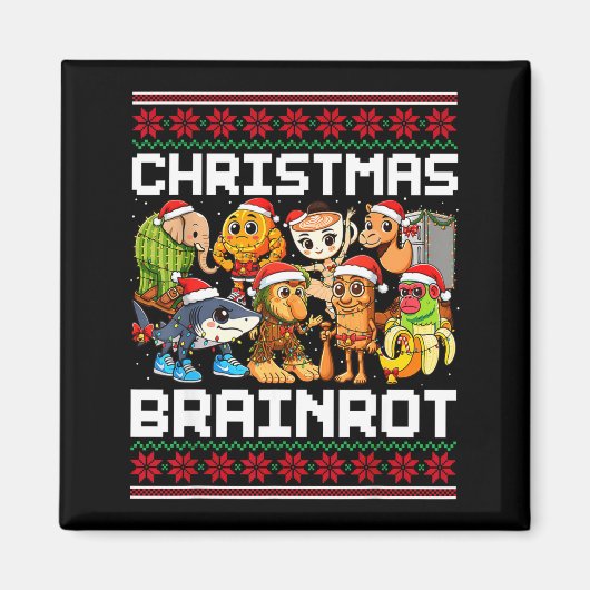 Funny Christmas Italian Brain Rot For Men Women Bo Magneet (Voorkant)