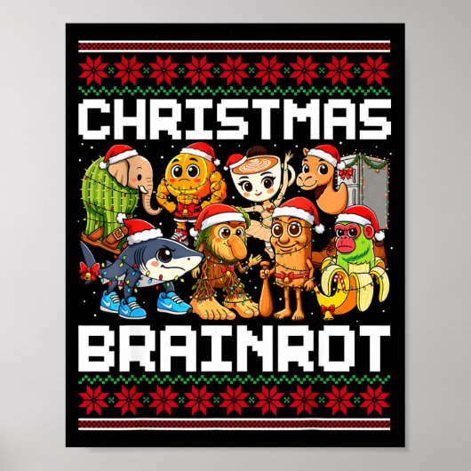 Funny Christmas Italian Brain Rot For Men Women Bo Poster (Voorkant)