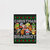 Funny Christmas Italian Brain Rot Italian Brainrot Kaart (Voorkant)