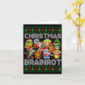 Funny Christmas Italian Brain Rot Italian Brainrot Kaart (Gele Bloem)