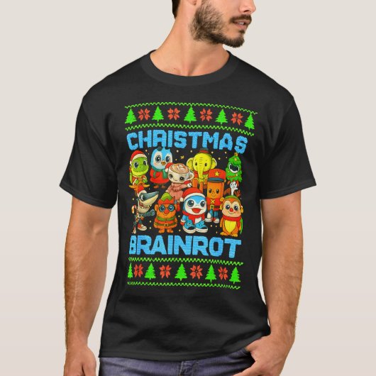 Funny Christmas Italian Brain Rot Italian Brainrot T-shirt (Voorkant)