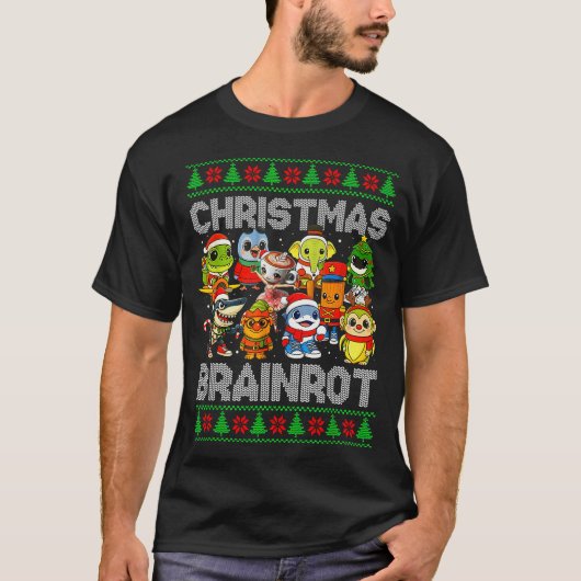 Funny Christmas Italian Brain Rot Italian Brainrot T-shirt (Voorkant)