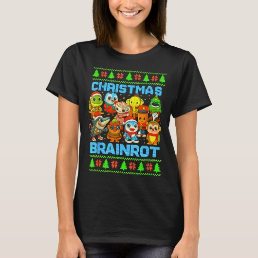 Funny Christmas Italian Brain Rot Italian Brainrot T-shirt (Voorkant)