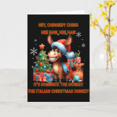 Funny Christmas Italian Christmas Dominick The  Kaart (Gele Bloem)
