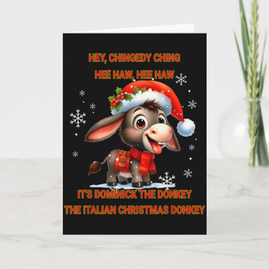 Funny Christmas Italian Christmas Dominick The  Kaart (Voorkant)