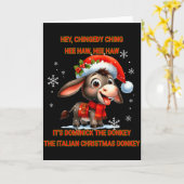 Funny Christmas Italian Christmas Dominick The  Kaart (Gele Bloem)