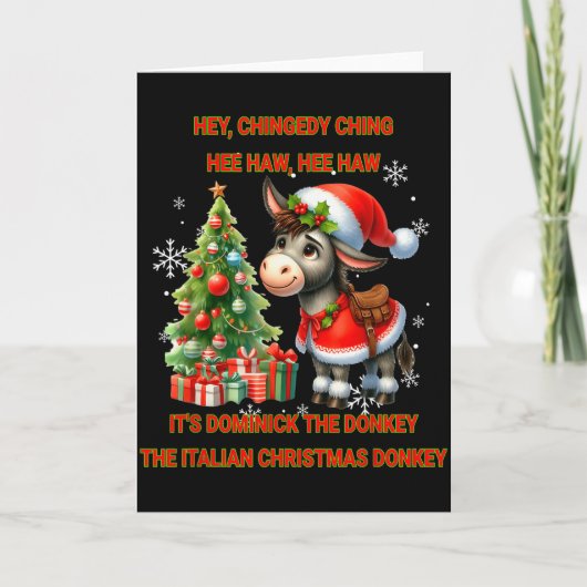 Funny Christmas Italian Christmas Dominick The  Kaart (Voorkant)