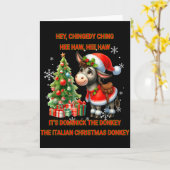 Funny Christmas Italian Christmas Dominick The  Kaart (Gele Bloem)
