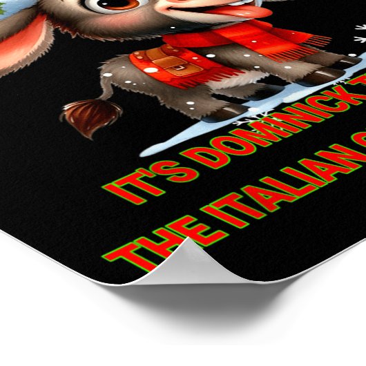 Funny Christmas Italian Christmas Dominick The  Poster (Hoek)