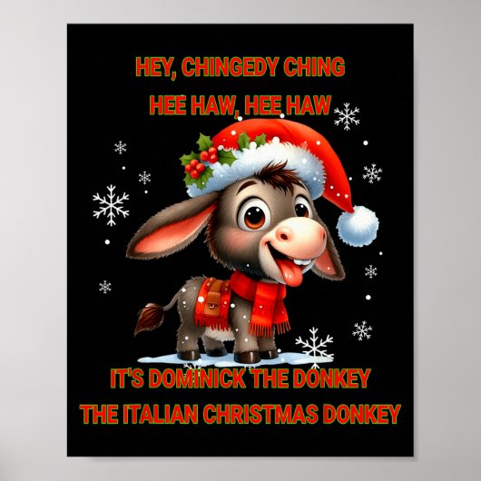 Funny Christmas Italian Christmas Dominick The  Poster (Voorkant)