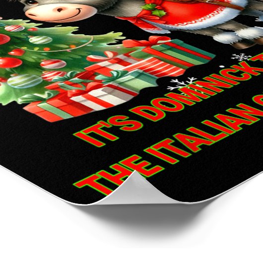 Funny Christmas Italian Christmas Dominick The  Poster (Hoek)