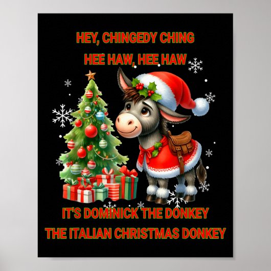Funny Christmas Italian Christmas Dominick The  Poster (Voorkant)