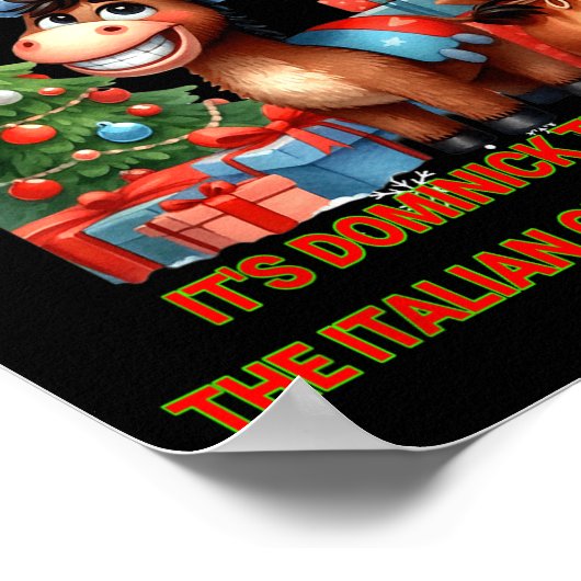 Funny Christmas Italian Christmas Dominick The Poster (Hoek)