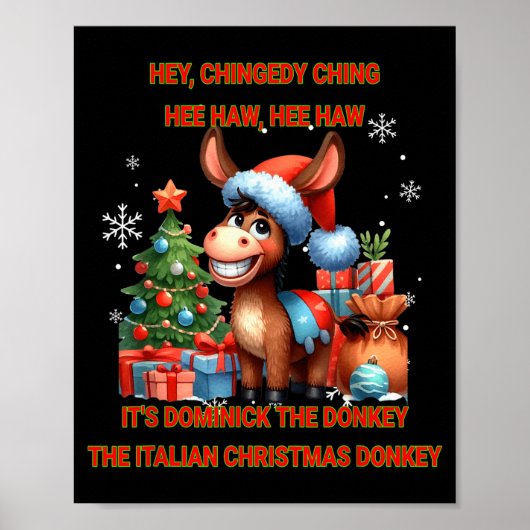 Funny Christmas Italian Christmas Dominick The  Poster (Voorkant)