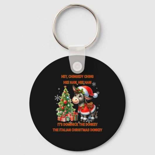 Funny Christmas Italian Christmas Dominick The Sleutelhanger (Voorkant)