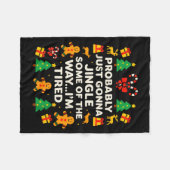 Funny Christmas Jingle Some Of The Way Tired For M Fleece Deken (Voorkant (Horizontaal))