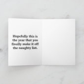 Funny Christmas Kaart - De Ondeugende Lijst (Binnen)