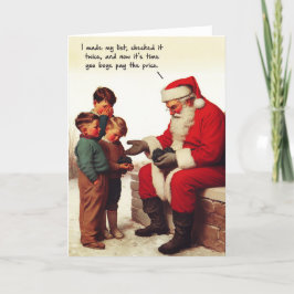 Funny Christmas Kaart - De Ondeugende Lijst