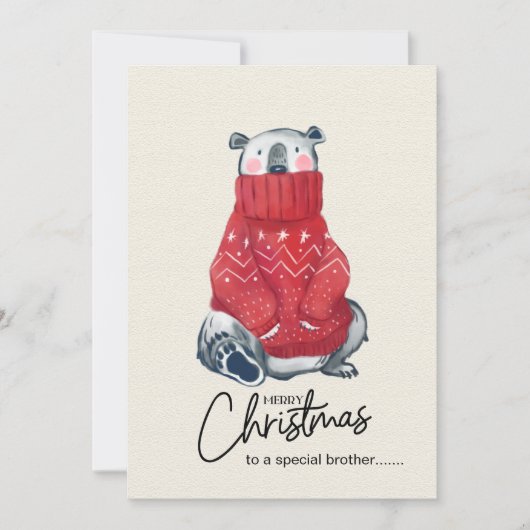 Funny Christmas Kaart, Funny Brother Christmas Feestdagenkaart (Voorkant)