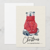 Funny Christmas Kaart, Funny Brother Christmas Feestdagenkaart (Voorkant / Achterkant)