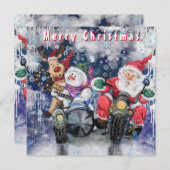 Funny Christmas Kaart met Happy Friends (Voorkant / Achterkant)