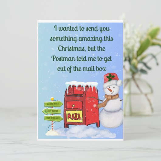 Funny Christmas Kaart Pun (Staand voorkant)