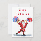 Funny Christmas Kaart Santa met Cadeaus (Achterkant)